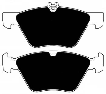 Porterfield Brake Pads for 1998 MERCEDES-BENZ E320 1 Pin Pad Rear Caliper