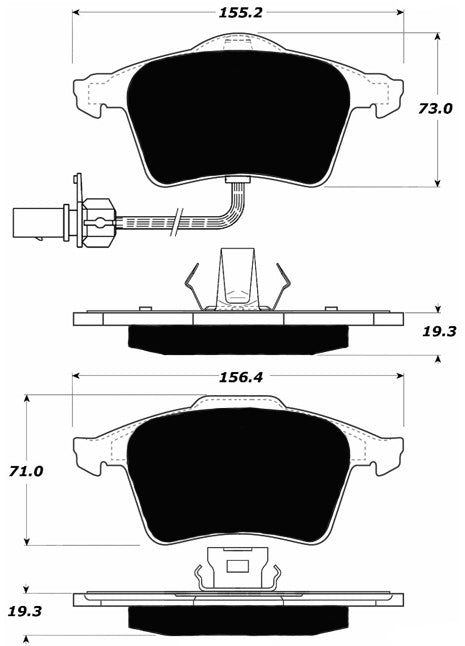 Porterfield Brake Pads for 2005 AUDI A4 Quattro - 3.2L Wagon