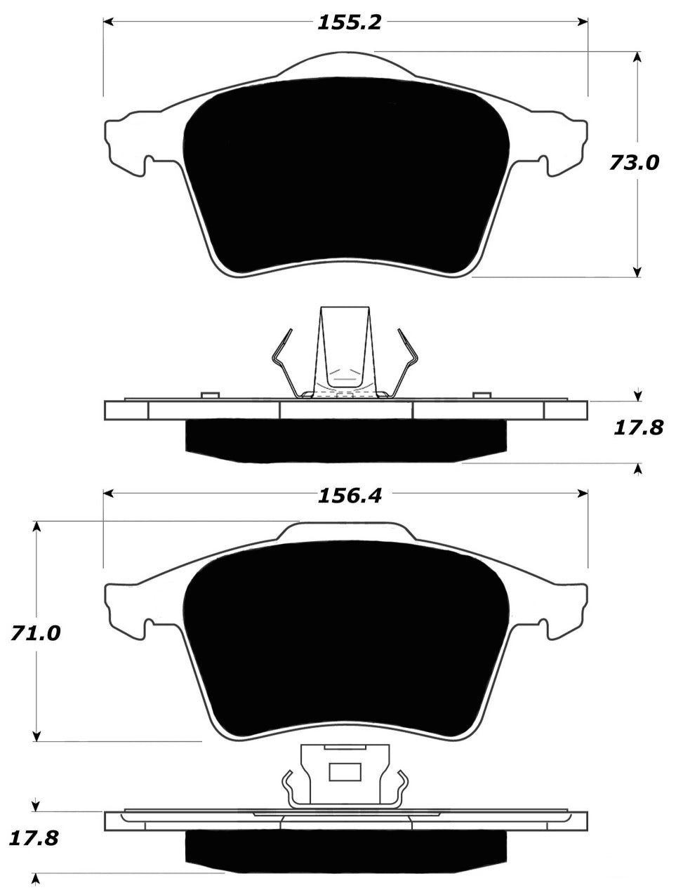 Porterfield Brake Pads for 2009 VOLVO S40 320mm Front Discs