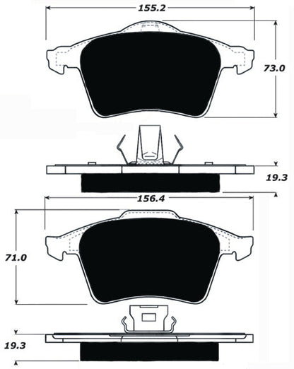 Porterfield Brake Pads for 2012 SAAB 9-3 Aero XWD 345mm F/Discs