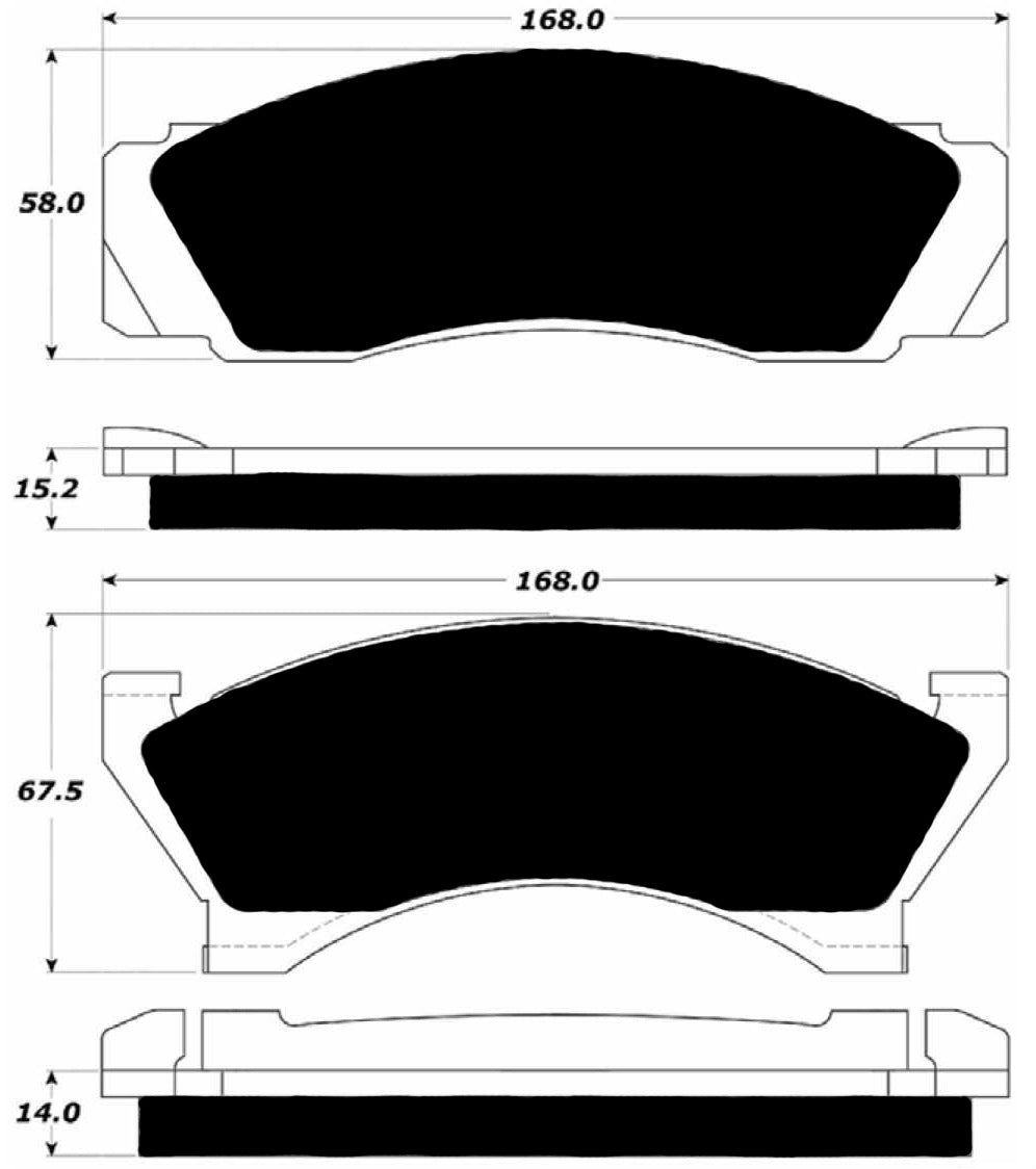 Porterfield Brake Pads for 1979 FORD GRANADA w/Rear Discs