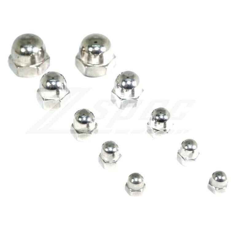 ZSPEC M10-1.5 Acorn Nuts, SUS304 Stainless Steel, 10-Pack
