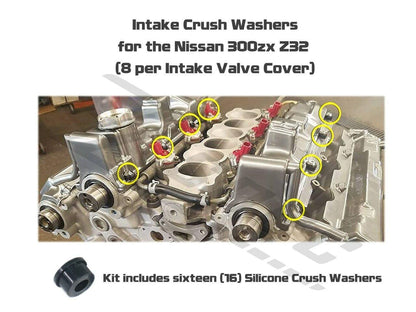 ZSPEC Intake Valve Covers Silicone Crush Washers for '90-99 Z32 300zx, 16-Pack