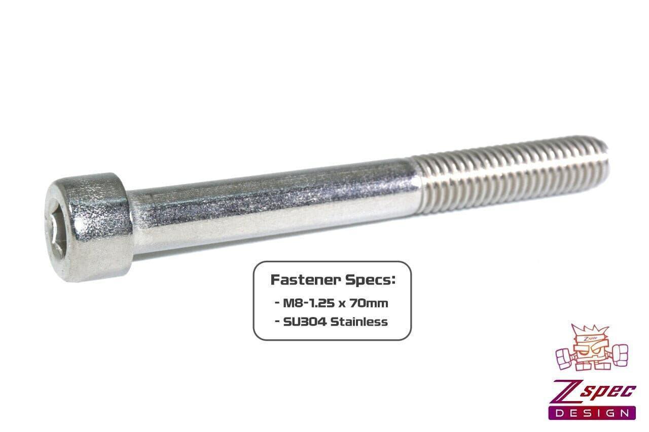 ZSPEC M8-1.25x70mm Socket-Cap SHSC Fasteners, Stainless, 10-Pack