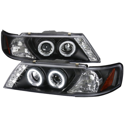 Spec-D 95-99 Nissan 200SX Halo Projector Headlights Black