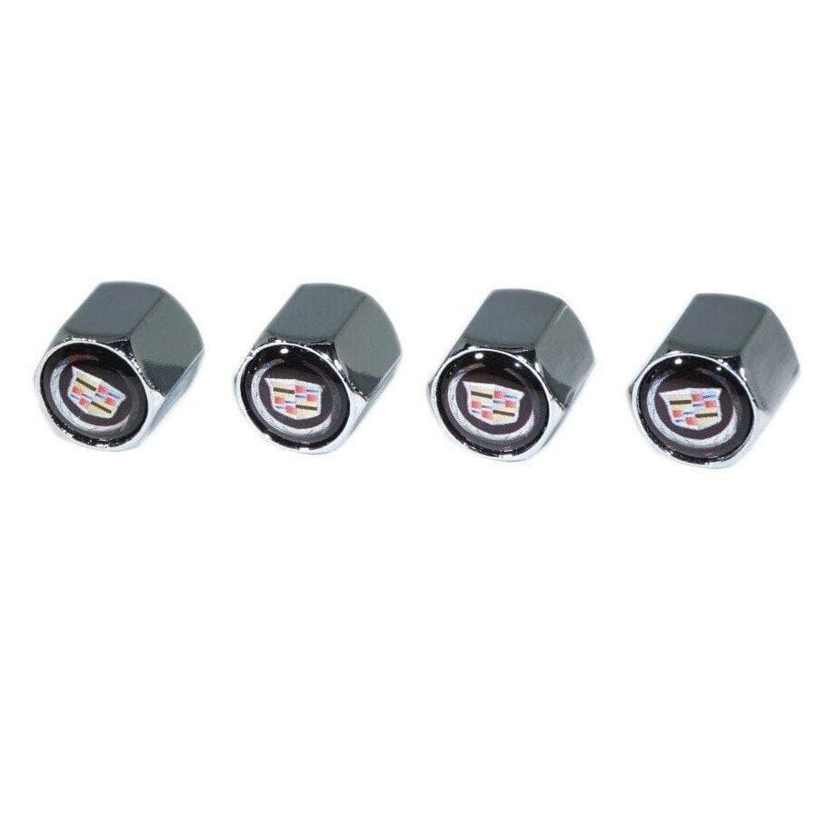 Chrome Valve Stem Tire Caps, Style: Cadillac