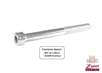 ZSPEC M6-1.0x60mm Socket-Cap SHSC Fasteners, Stainless, 10-Pack