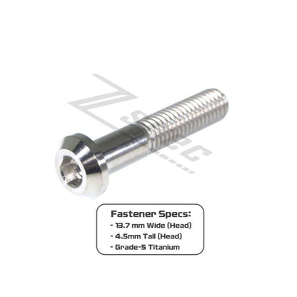 ZSPEC M8-1.25x40mm Dress Up Bolt® Fastener, Angled Head, Titanium Grade-5, Per Each