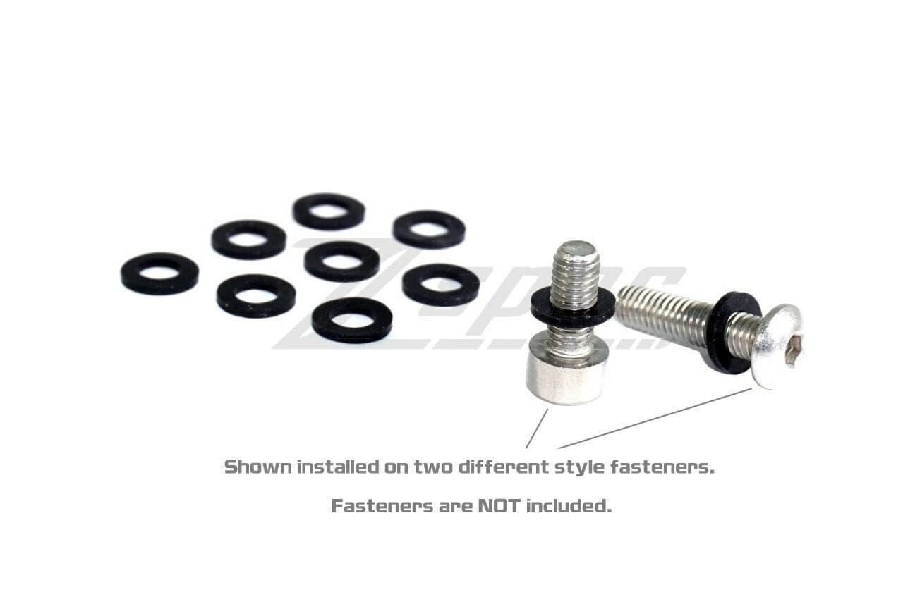 ZSPEC M5 Silicone Flat Washers for SHSC or Button-Head Bolts, 10-Pack