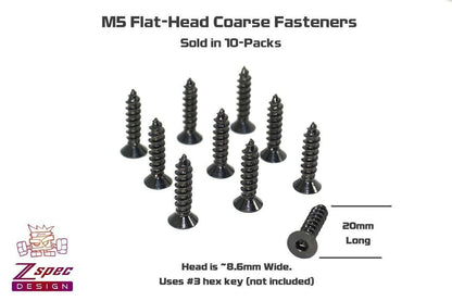 ZSPEC Sill Plate & Tonneau Cover Allen Screws for '90-99 300zx Z32, Black