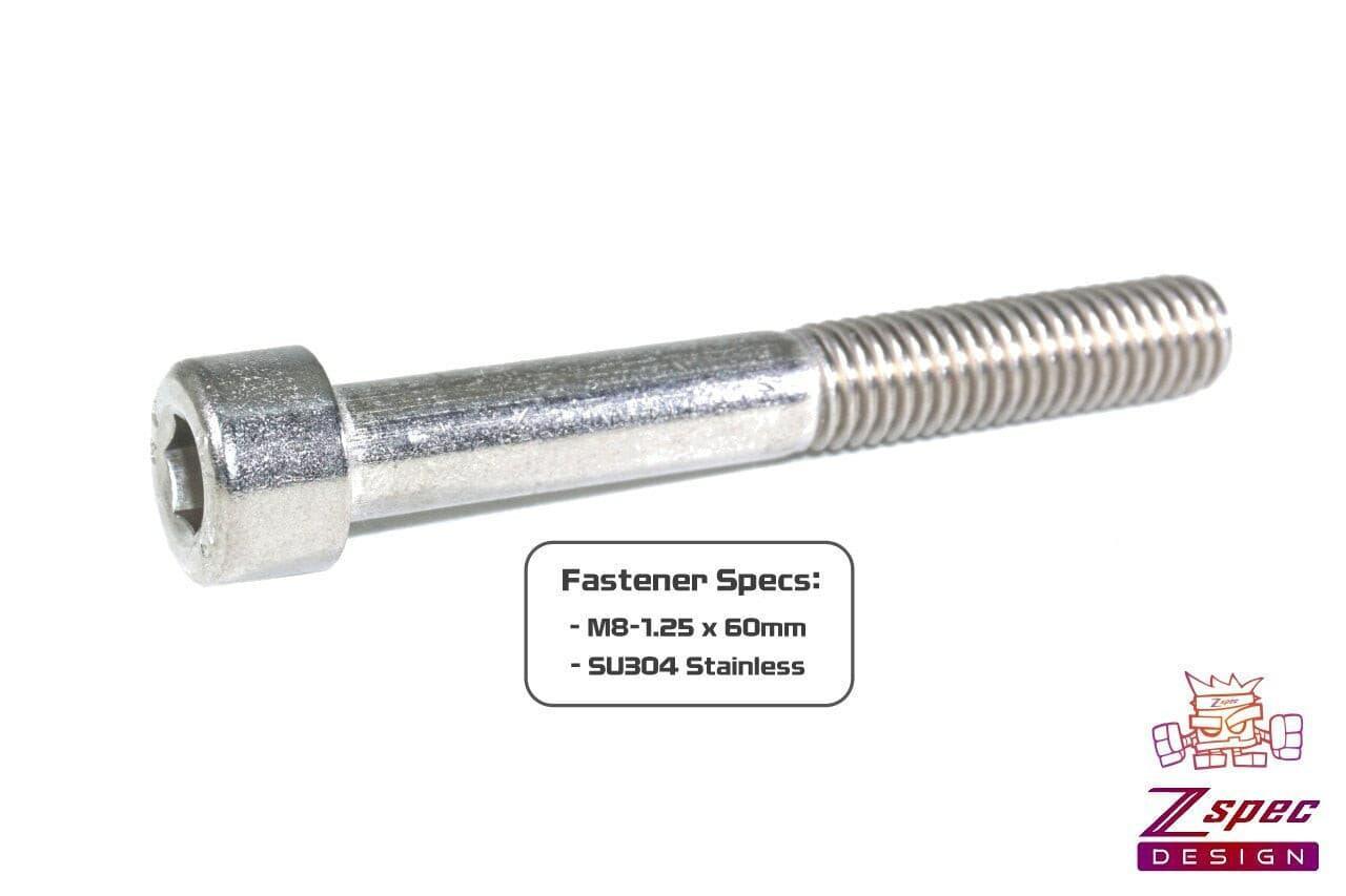 ZSPEC M8-1.25x60mm Socket-Cap SHSC Fasteners, Stainless, 10-Pack