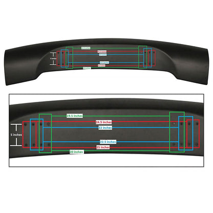 Benz 57 Inch GT Type Adjustable Unpainted Black Trunk Spoiler ABS