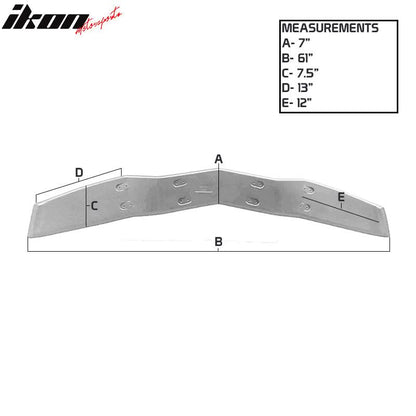 2016-2024 Chevy Camaro Black Rear Side Window Louver Trunk Spoiler ABS