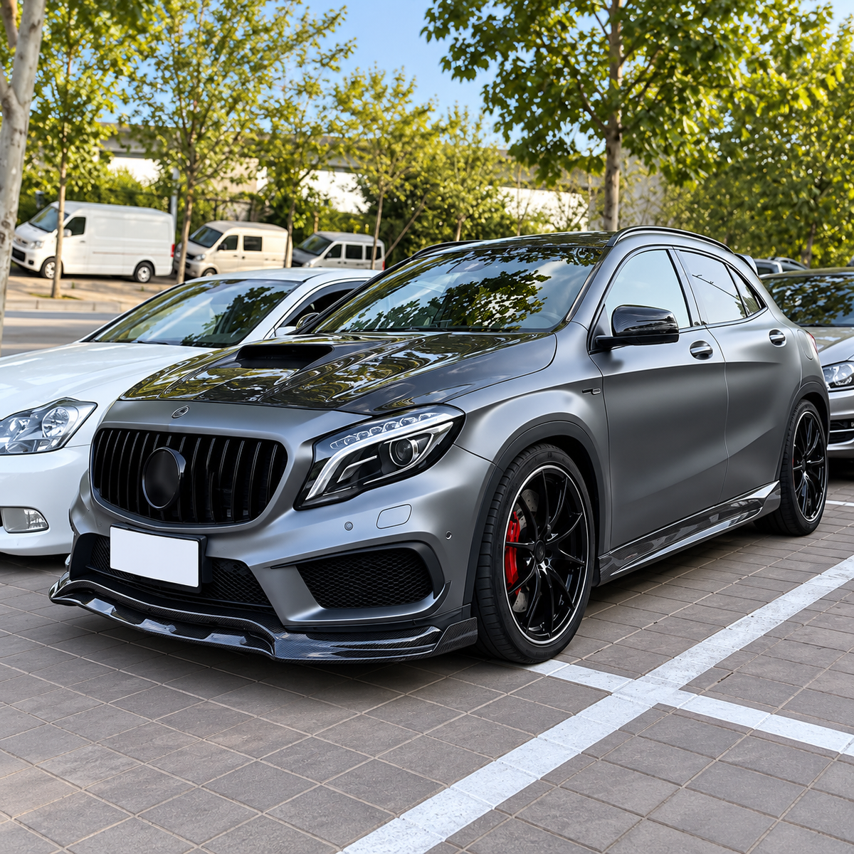 Carbon Fiber Front Lip for Mercedes Benz GLA45 AMG X156