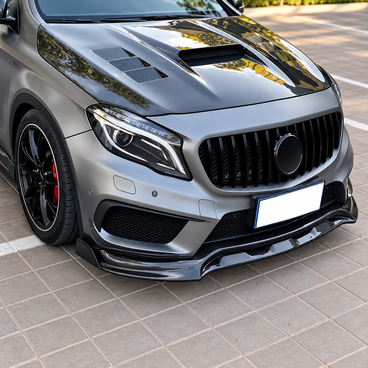 Carbon Fiber Front Lip for Mercedes Benz GLA45 AMG X156