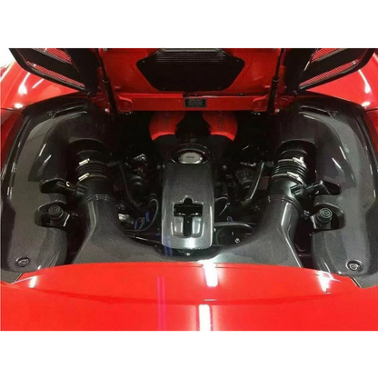 Dry Carbon Fiber Engine Bay Cover Set for Ferrari 488