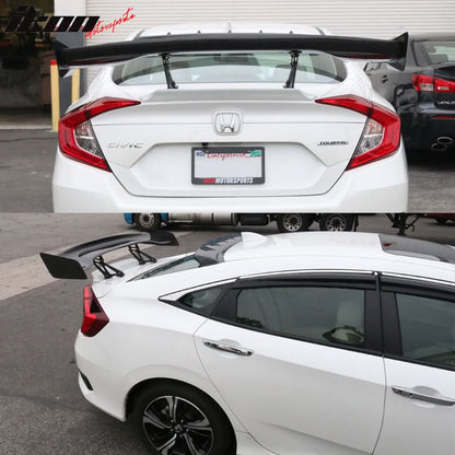 2016-2021 Honda Civic Sedan 57" Wide JDM Trunk Spoiler Carbon Fiber CF