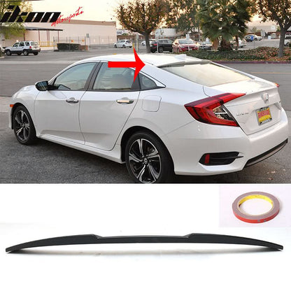 2016-2021 Honda Civic X 10th Gen Roof Spoiler MUG Window Visor Chrome