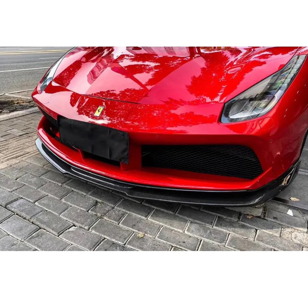 Carbon Fiber Front Bumper Splitter Lip for Ferrari 488 GTB