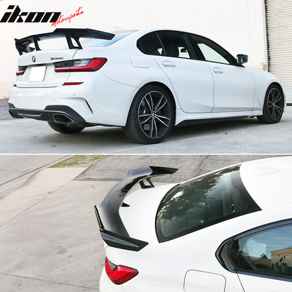 Universal Fitment 3 Post Unpainted Black Rear Spoiler Wing ABS