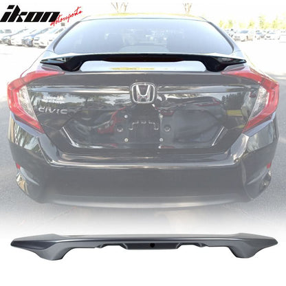 2016-2021 Honda Civic X Sedan Trunk Spoiler with LED Brake Light ABS