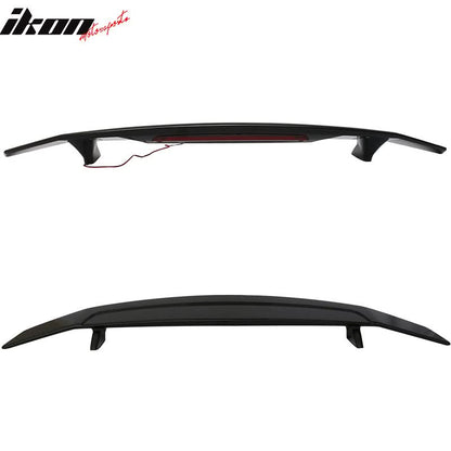 Universal Rear Spoiler Wing With 3rd Brake Light Ikon Style Trunk Wing