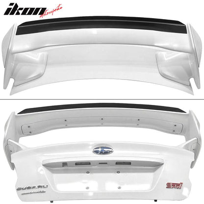 2008-2014 Subaru WRX STI Matte Black Top Gurney Flap Trunk Spoiler FRP
