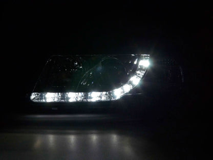 Audi A3 (8L) Chrome LED Headlights with Daytime Running Lights  (1996-2000)