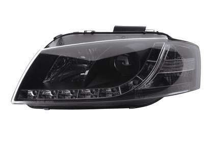 Audi A3 (8P 8PA) Black LED Headlights with Daytime Running Lights (2003-2007)