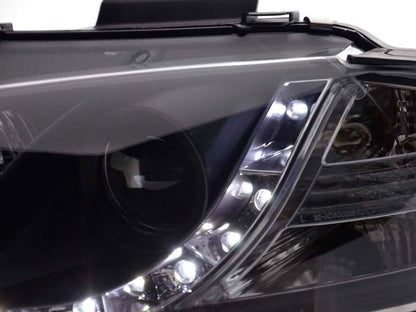 Audi A3 (8P 8PA) Black LED Headlights with Daytime Running Lights (2003-2007)
