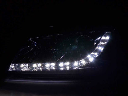 Audi A3 (8P / 8PA) Chrome LED Headlights with Daytime Running Lights (2003 - 2007)