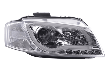 Audi A3 (8P 8PA) Chrome LED Headlights with Daytime Running Lights (2003-2008)