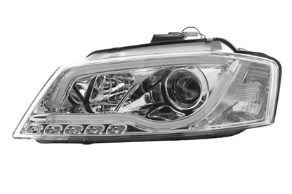 Audi A3 (8P 8PA) Chrome LED Headlights with Daytime Running Lights (2008-2012)