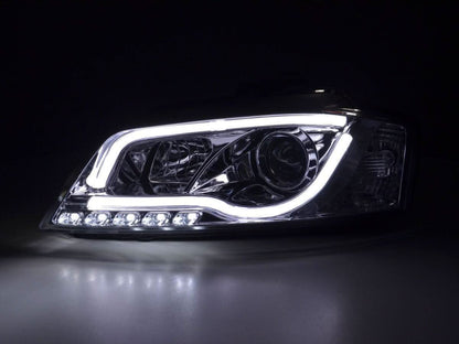 Audi A3 (8P 8PA) Chrome LED Headlights with Daytime Running Lights (2008-2012)
