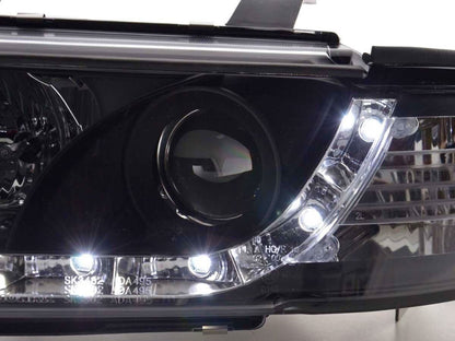 Audi A4 (B5 8D) Black LED Headlights with Daytime Running Lights (1999-2001)