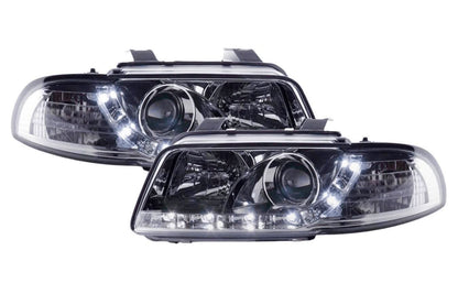 Audi A4 (B5 8D) Chrome LED Headlights with Daytime Running Lights (1995-1999)