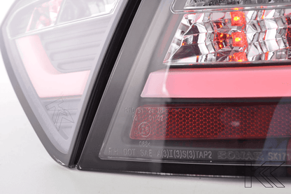 Audi A5 (B8 - 8T) Coupe Black Clear LED Bar Taillights (2007-2011)- For Halogen Models