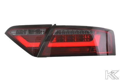 Audi A5 (B8-8T) Coupe Red Smoke LED LightBar Taillights (2007-2011) - For Halogen Models