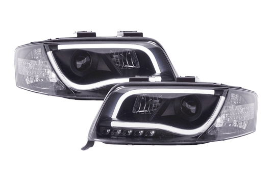 Audi A6 (C5 4B) Black LED Headlights with Daytime Running Lights (2001-2004)