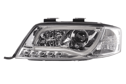 Audi A6 (C5 4B) Chrome LED Headlights with Daytime Running Lights (1997-2001)