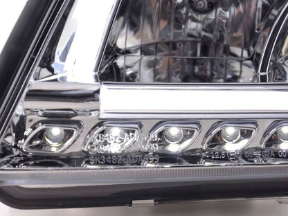 Audi A6 (C5 4B) Chrome LED Headlights with Daytime Running Lights (1997-2001)