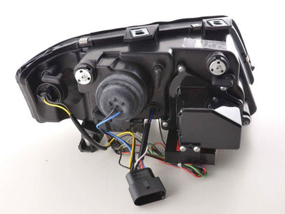 Audi A6 (C5 4B) Chrome LED Headlights with Daytime Running Lights (1997-2001) - With R87 approval