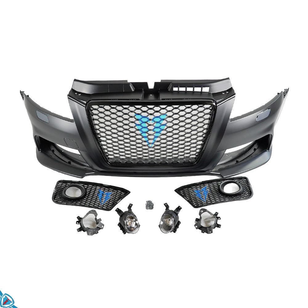 2009-2013 Audi A3 Facelift (8P) RS3 Style Polypropylene Front Bumper Conversion Kit | E3Tuning