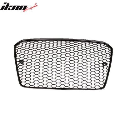 2013-2016 Audi A4 RS4 Black Front Sport Mesh Honeycomb Hood Grille