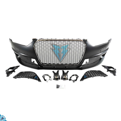 2013-2016 Audi A4 / S4 (B8.5) RS4 Style Polypropylene Front Bumper Conversion Kit | E3Tuning