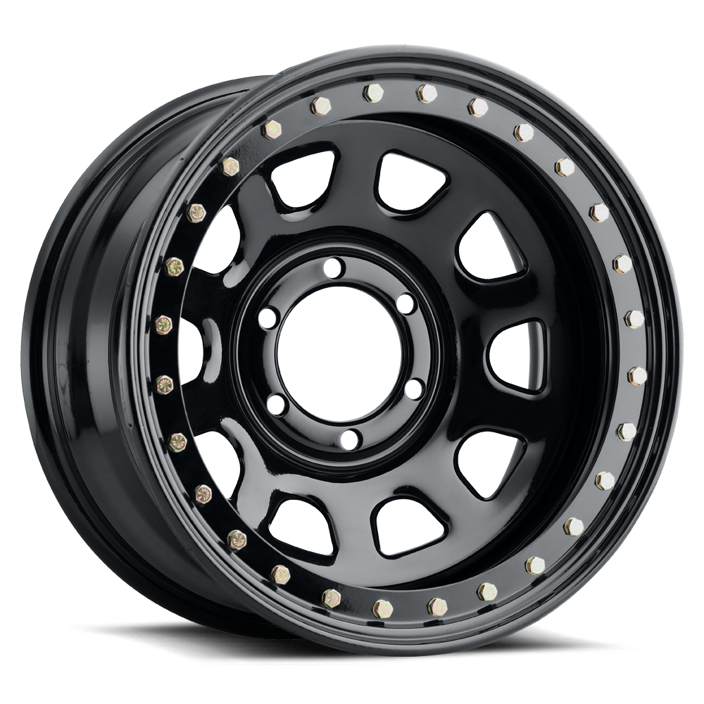 Allied Wheel Components BLK DAYTONA STREET LOCK 16X8 5X5 (4.25"BS)