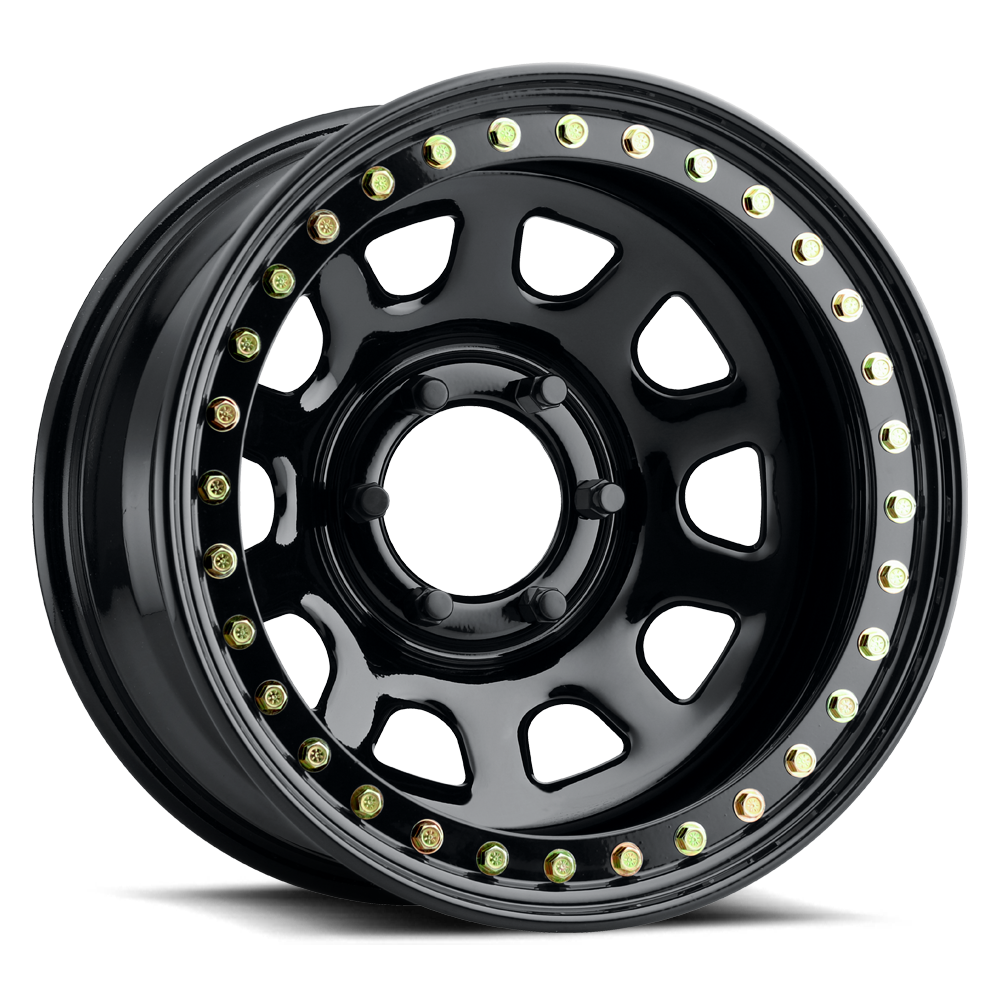 Raceline DAYTONA ROCK GLOSS BLACK 15X10 5X5.5 (3.75"BS)