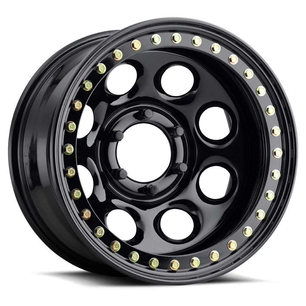 Raceline ROCK 8 GLOSS BLACK 15X10 5X4.5 (3.75"BS)