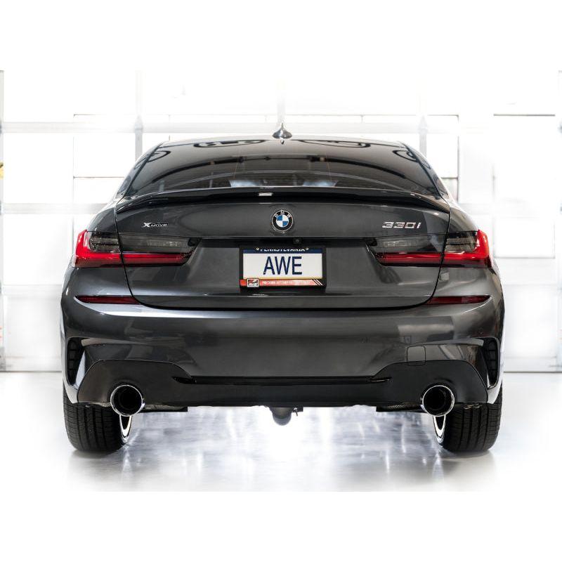 AWE 19-23 BMW 330i / 21-23 BMW 430i Base G2X Touring Axle Back Exhaust - Chrome Silver