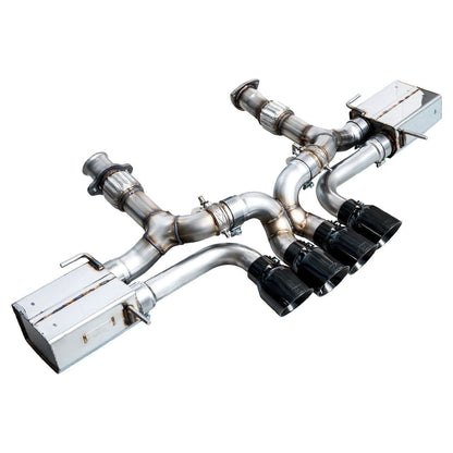 AWE 2023+ C8 Corvette Z06 SwitchPath Cat-Back Exhaust - Diamond Black Tips